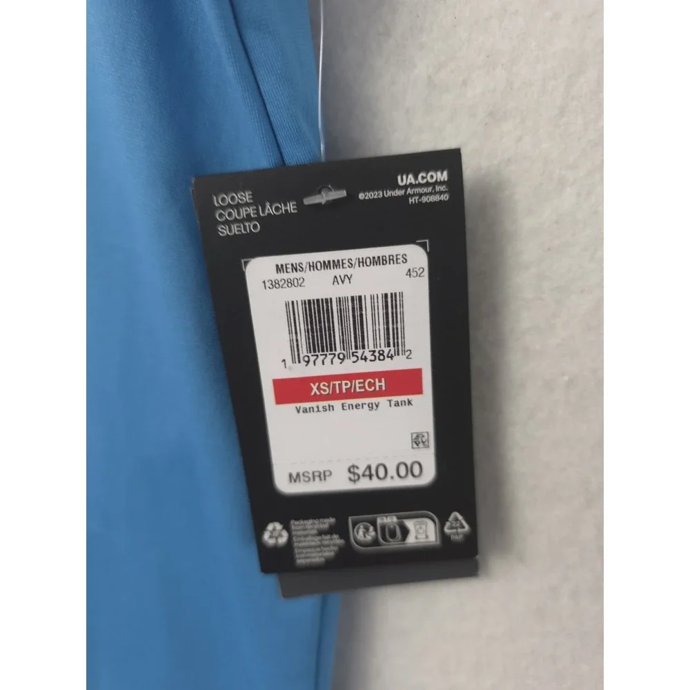 UNDER ARMOUR MEN'S‎ VANISH ENERGY TANK TOP XS Color Blue